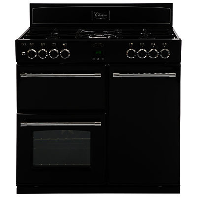 Belling Classic 90DFT Dual Fuel Range Cooker, Black Belling Classic 90DFT Dual Fuel Range Cooker, Black